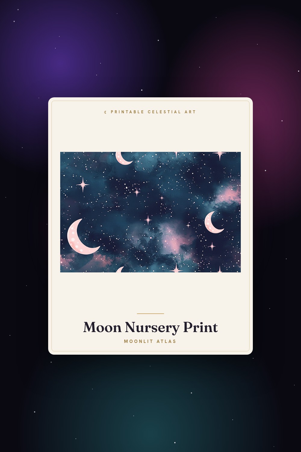Sun and Moon Nursery Art Prints for Baby Decor