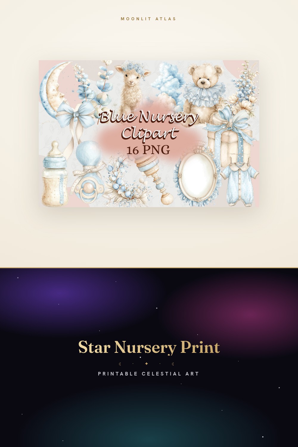Celestial Nursery Decor Ideas with Printable Art