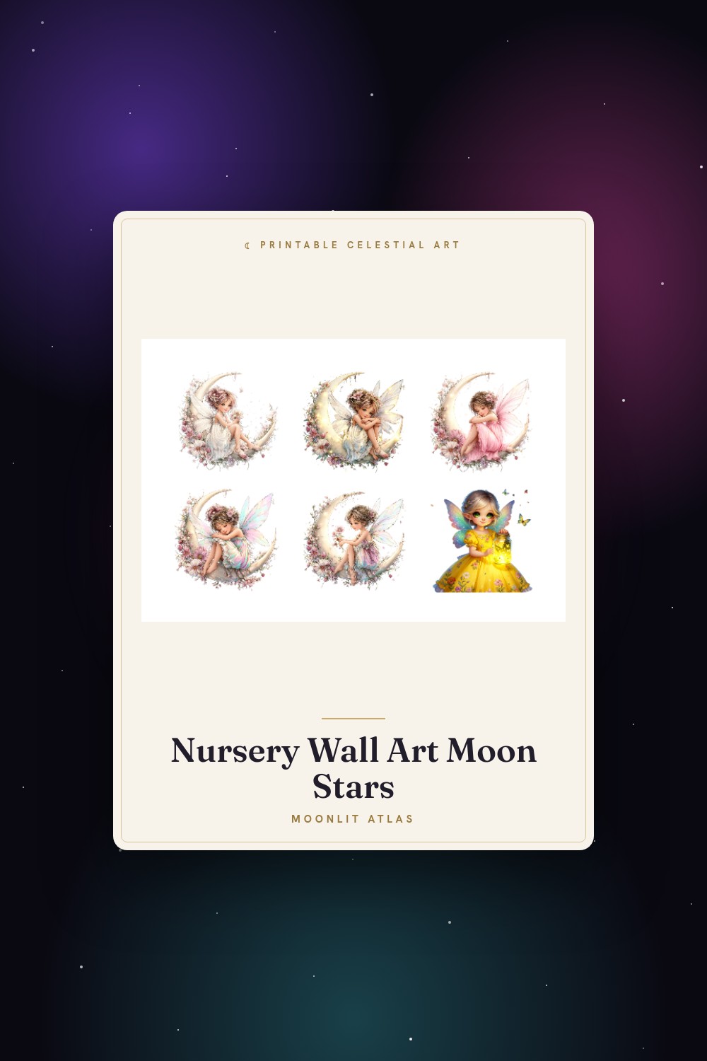 Gender-Neutral Celestial Nursery Prints, Boy or Girl