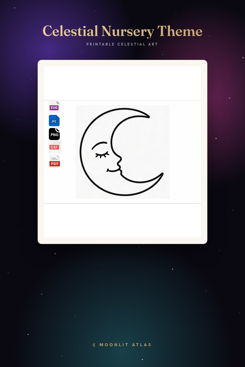 Moon Nursery Prints, Phases and Goodnight Moon Art