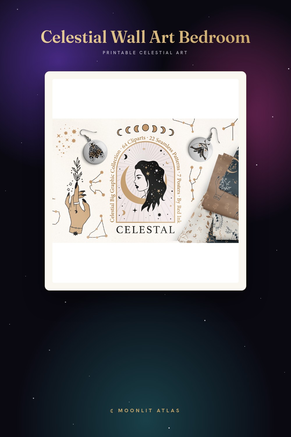 Galaxy Wall Art Prints for a Bold Space Themed Room