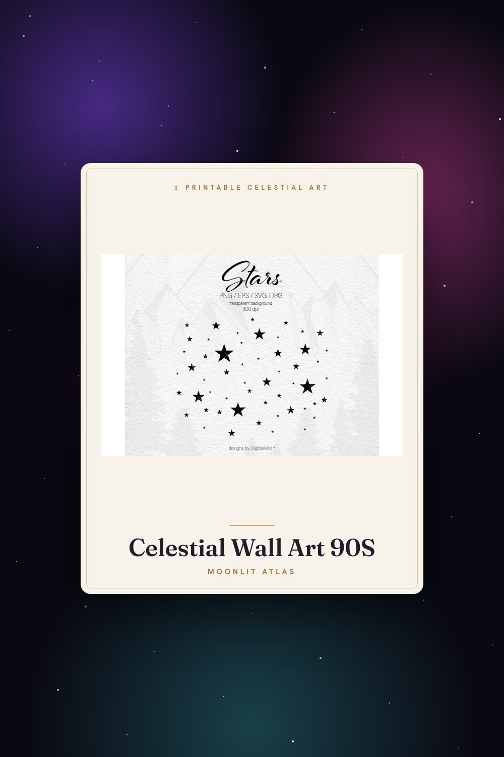 Gold and Black Celestial Wall Art for a Luxe Accent Wall