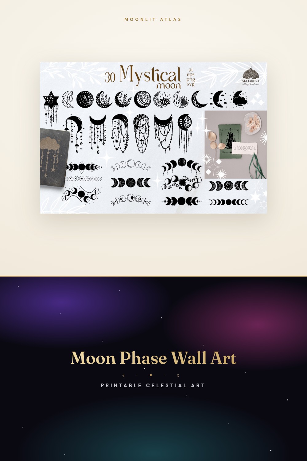 Custom Moon Phase Posters by Date for a Special Night