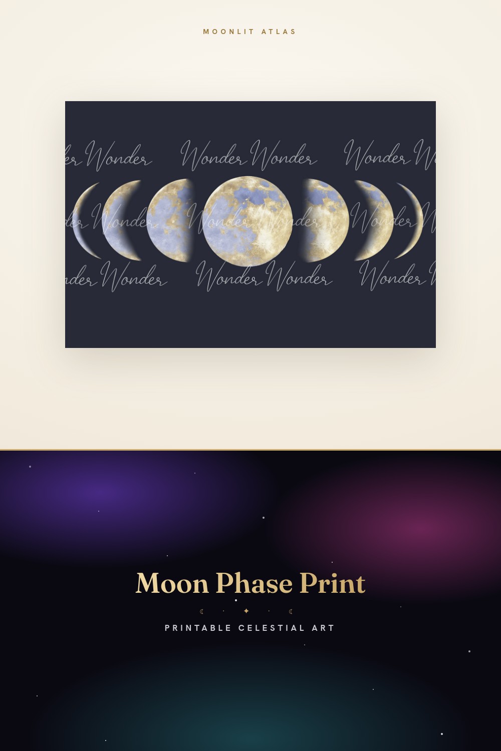 DIY Moon Phase Wall Art and Wall Hangings You Can Print