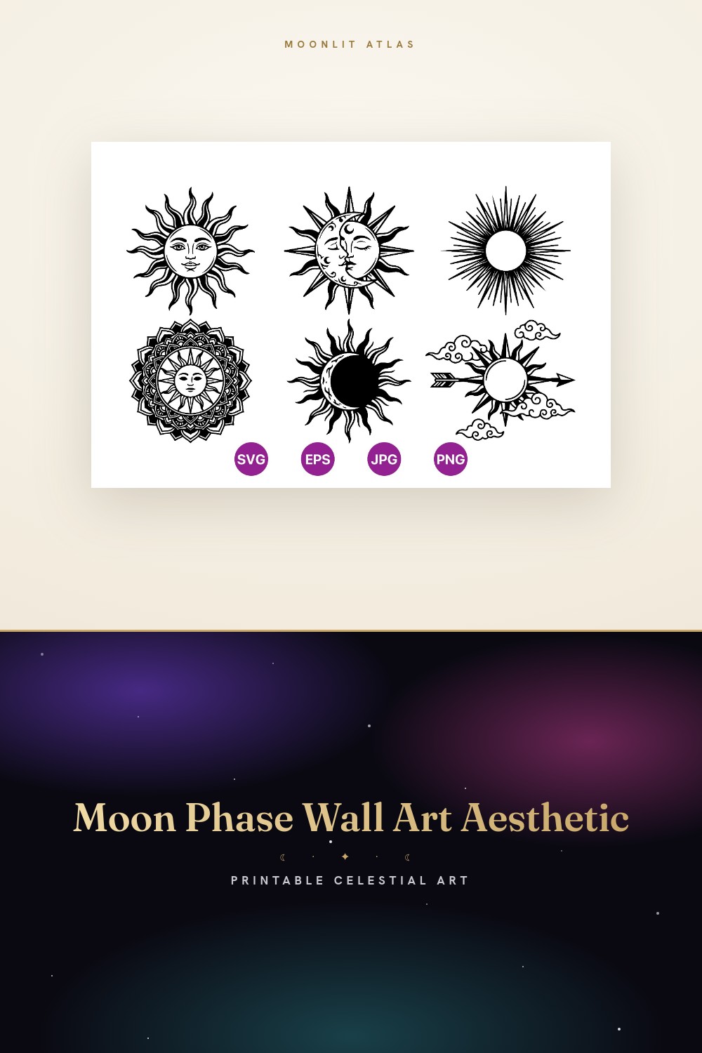 Moon Phases Explained – Colors, Names and Print Ideas