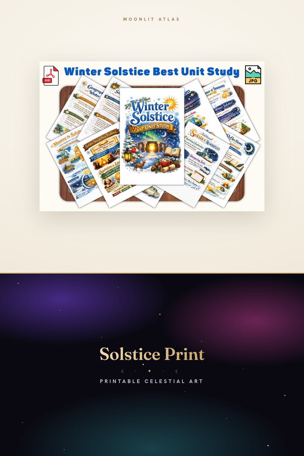 Winter Solstice Wall Art Prints for a Cozy Yule Home