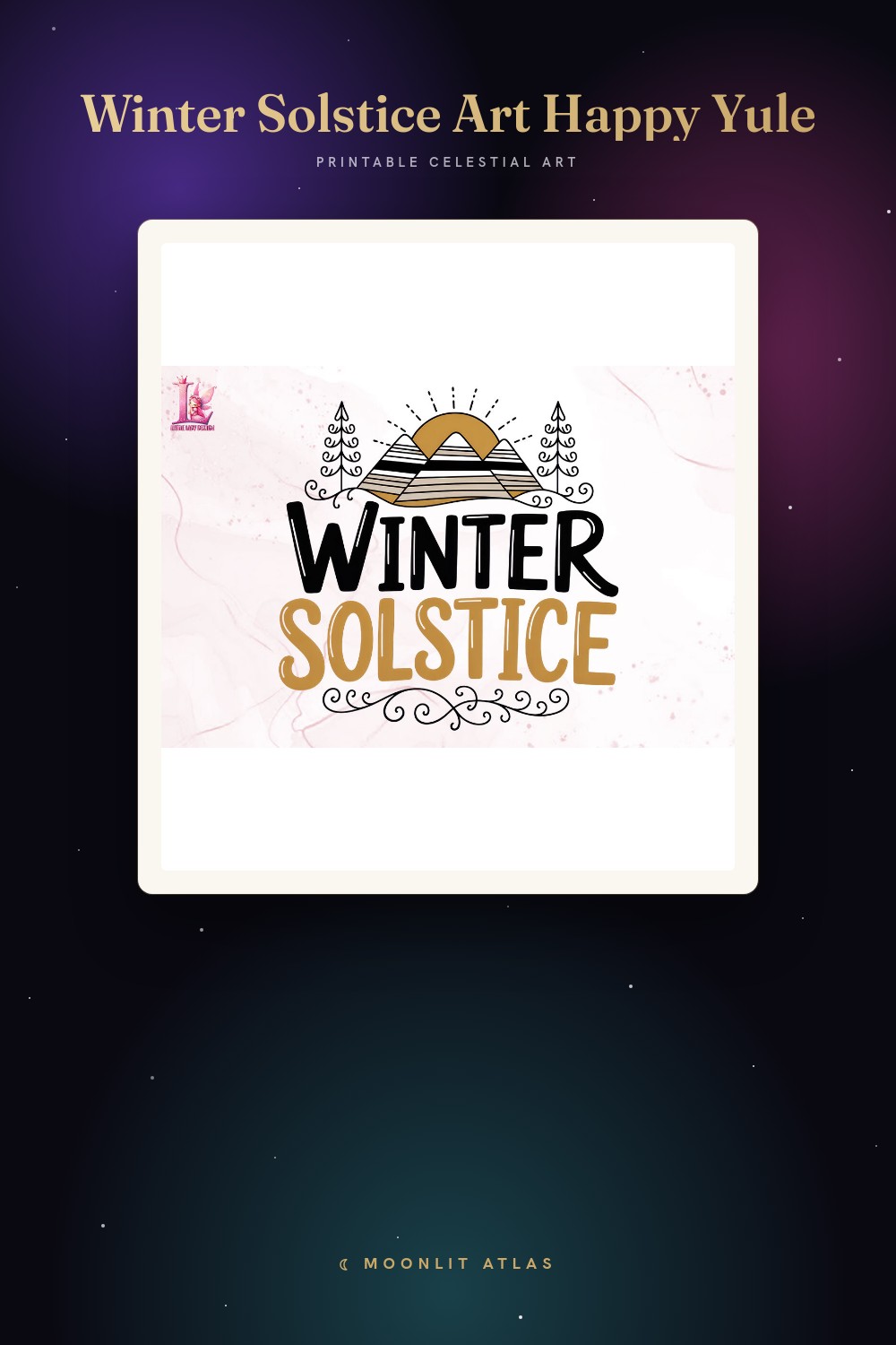 Celestial Christmas Decorations and Printable Ornaments