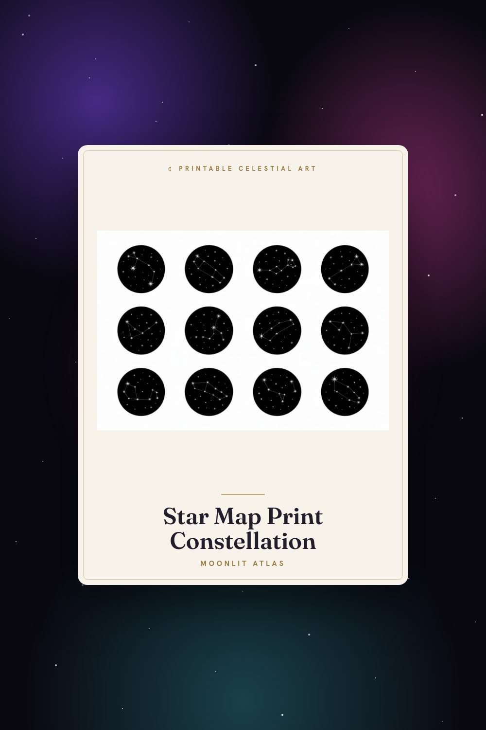 Star Map of the Night a Baby Was Born | Nursery Prints